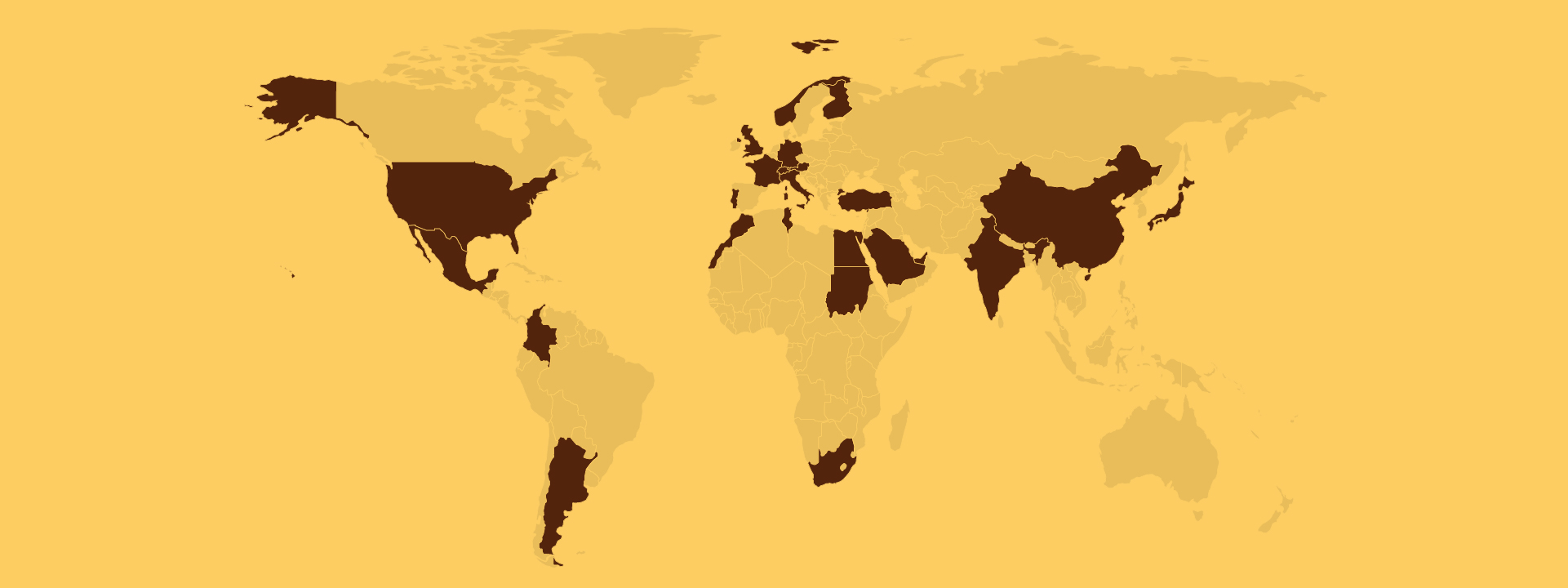 Mapa de países en los que estamos presentes